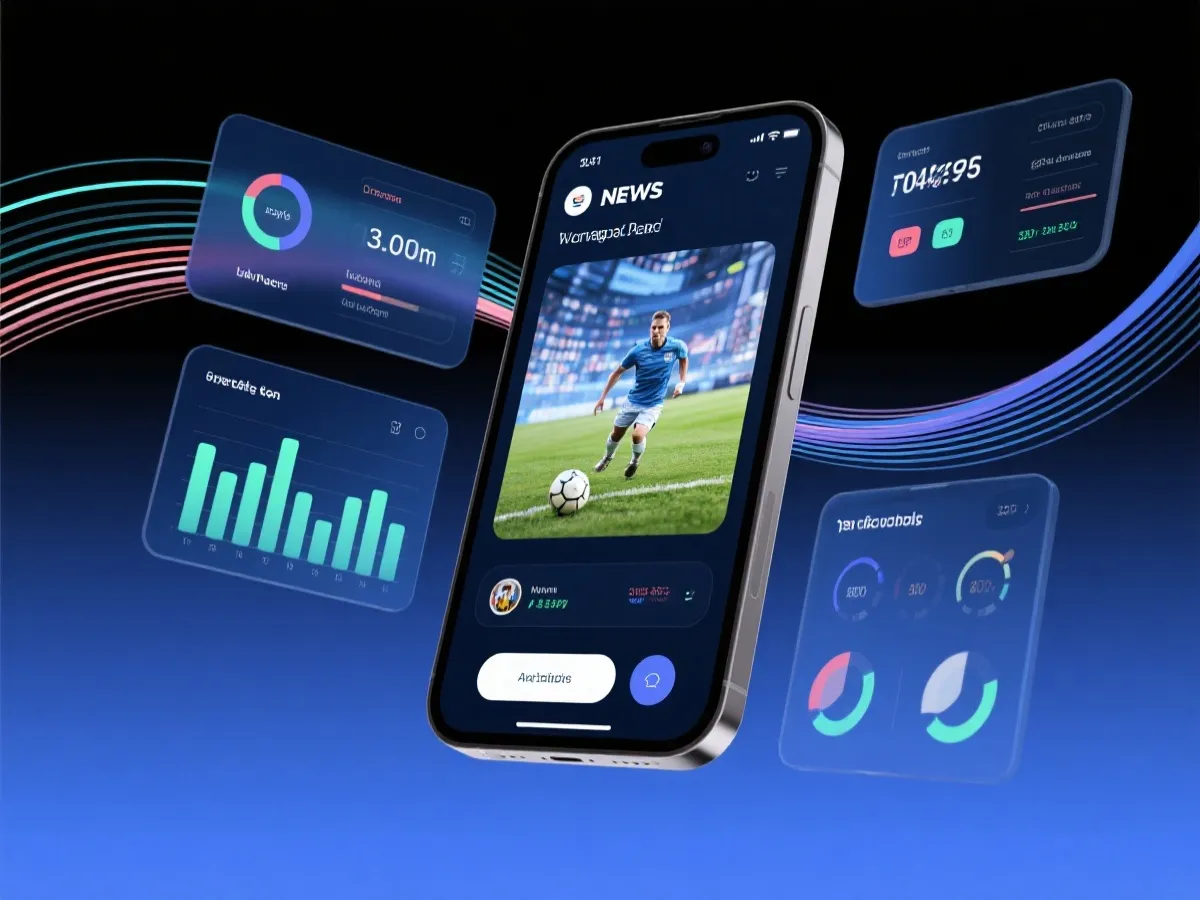 体育资讯与移动端服务体验示意